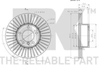 Диск тормозной передний с антикорозийным покрытием (312x24mm) / BMW 1,2,3,4,X1 (