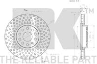 Диск тормозной передний с антикорозийным покрытием (314x30mm) / SEAT Alhambra,SKODA Kodiaq,VW Charan
