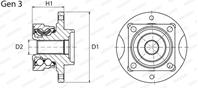 Подшипник ступицы MOOG OP-WB-11089 Opel Astra G (4 отв)