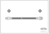 CORTECO Тормозной шланг 240mm Mitsubishi