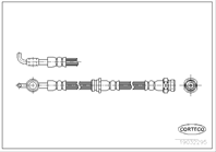 Тормозной шланг MAZDA 626 GD RR disk