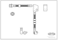 Тормозной шланг Nissan Primera (P10) 1.6  2.0 06/9