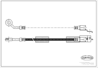 Тормозной шланг передний R [413mm]