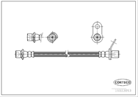 Corteco тормозной шланг avensis 97- rr/rh (бараб.)