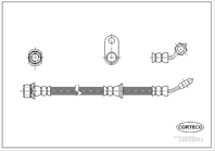 Тормозной шланг Avensis 00- FR/RH