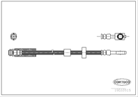 Шланг тормозной AUDI: A2 1.2 TDI/1.4/1.6 FSI 00-05