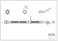 Тормозной шланг Carina E 92- FR/LH