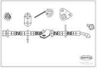 Тормозной шланг передний r [660mm]