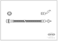 19033076_шланг тормозной задний! L 240 Toyota Cor