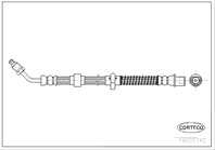Шланг торм. Re L 652мм PSA 407 04-  C5  C6 08-