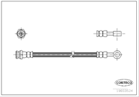Шланг тормозной KIA: SORENTO I 2.4/2.5 CRDi/3.5 V6 02-