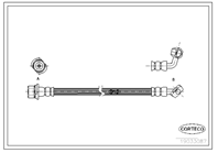 Тормозной шланг задний r [254mm]