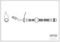 Тормозной шланг передний низ [468mm]