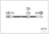 Corteco тормозной шланг передний 432 opel omega b 94-