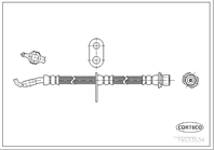 Тормозной шланг задний L [480mm]