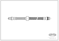 Corteco тормозной шланг  передний 438mm citroen  peugeot