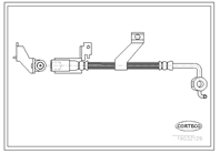 Corteco тормозной шланг 359mm ford escort 01/95-06/2001