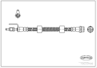 Тормозной шланг передний 368mm