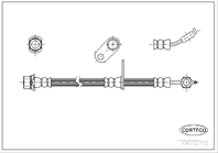 Тормозной шланг передний L (460mm)