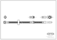 Шланг тормозной AUDI: A2 1.2 TDI/1.4/1.4 TDI/1.6 F