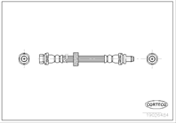 Corteco тормозной шланг 280mm ford mondeo 10/95-11/2000