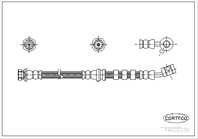 Тормозной шланг nissan primera fr rh