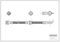 CORTECO Тормозной шланг MAZDA 626 97- FR