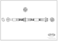 Тормозной шланг задний R (650mm)