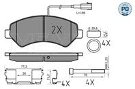 Колодки торм.пер. дат.(wva 24466 19 1mm) platinum pad