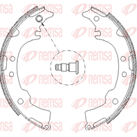 Барабанные тормозные колодки 411500 от фирмы REMSA