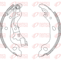 Барабанные тормозные колодки 409800 от компании REMSA