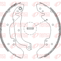 Барабанные тормозные колодки 405601 от фирмы REMSA