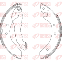 Барабанные тормозные колодки 406400 от фирмы REMSA