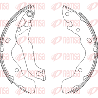Барабанные тормозные колодки 414100 от производителя REMSA