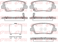 Колодки тормозные дисковые задние 127409 от фирмы REMSA