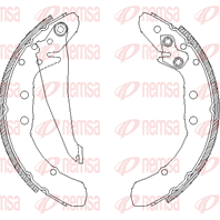 Барабанные тормозные колодки 439700 от компании REMSA