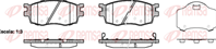 1208 02_=FDB1955 [581011GE00] !колодки дисковые п.\ Kia Rio II 1.4i/1.6i 16V/1.5CRDi 05&gt