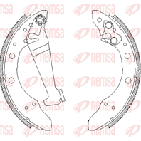 Барабанные тормозные колодки 404601 от компании REMSA