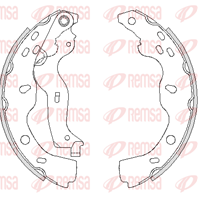 Барабанные тормозные колодки 422700 от фирмы REMSA