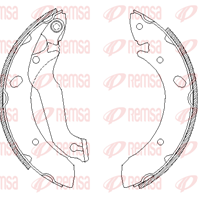 Барабанные тормозные колодки 463300 от фирмы REMSA