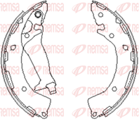 Барабанные тормозные колодки задние 424800 от компании REMSA