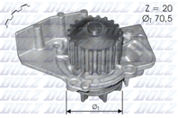 C-120 помпа! Peugeot 206/306/406/806  Citroen Xantia/Xsara 1.8D-2.0D/HDi 98&gt