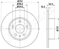 Диск тормозной ALFA ROMEO 164/FIAT BRAVO/CROMA/MULTIPLA/STILO задний