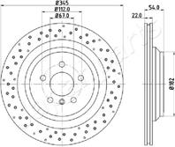 Диск тормозной задний Mercedes M-class (W166), GL-class (X166) 11->16 345x22mm