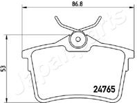 Колодки тормозные CITROEN BERLINGO 08-/PEUGEOT 308 07-/PARTNER 08- задние