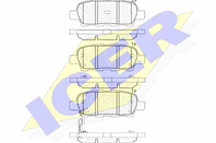 Колодки тормозные дисковые задние 181509 от производителя ICER