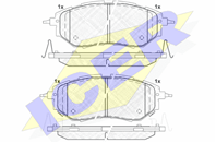 Колодки тормозные дисковые передние 181697 от фирмы ICER