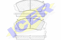 Колодки тормозные дисковые передние 181911 от производителя ICER