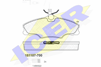Колодки тормозные дисковые передние 181107700 от фирмы ICER