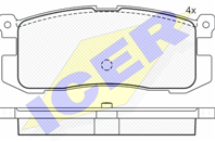 181160_колодки дисковые з.!\Mazda 626 2.0-2.0D 88-92,Ford Probe 2.2 88-92
